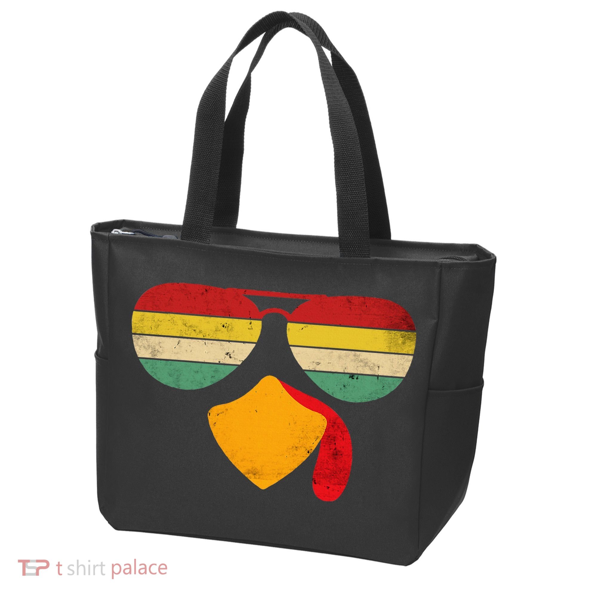 Turkey Face Thanksgiving Sunglasses Tote Bag