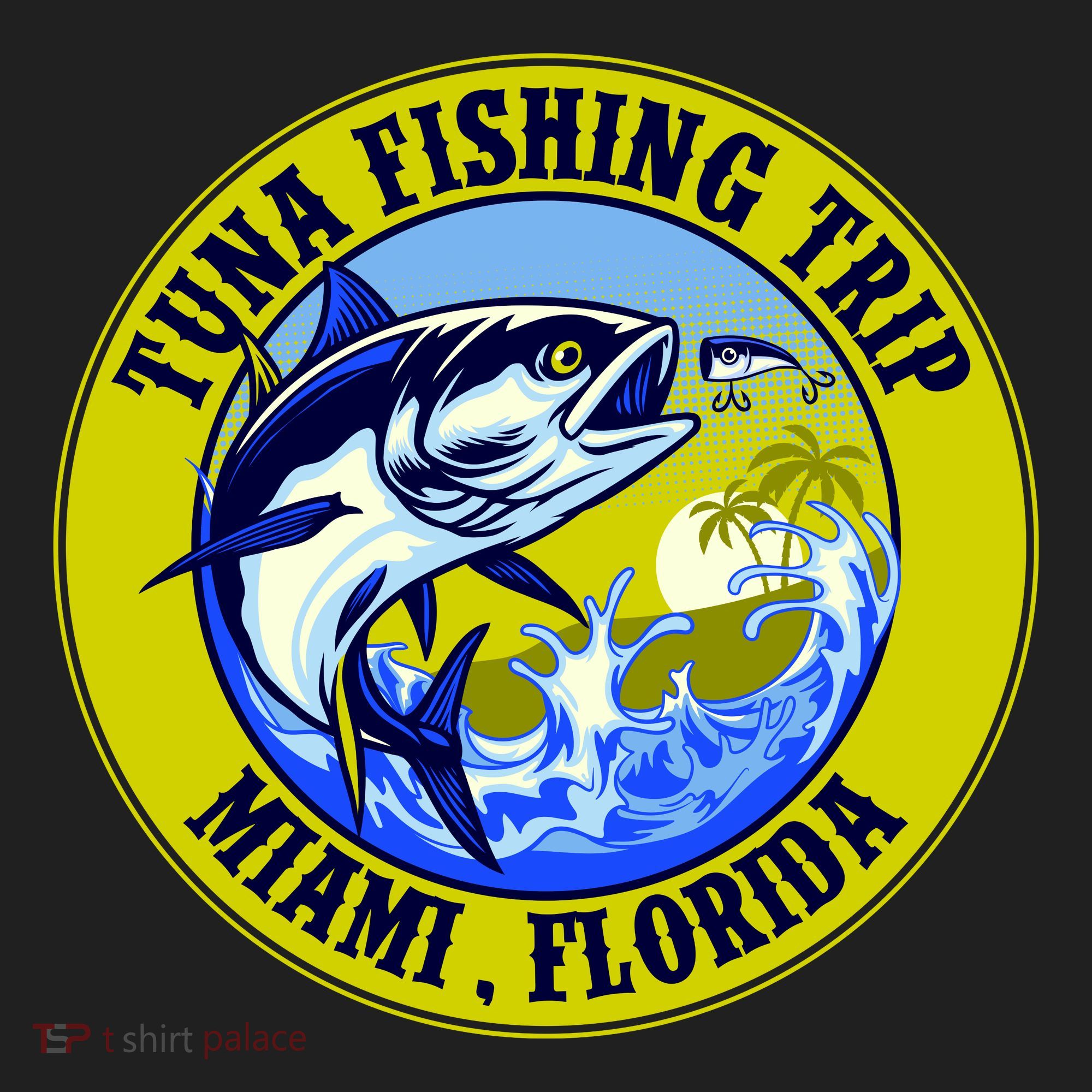 Tuna Fishing Trip Miami Florida Golf Towel