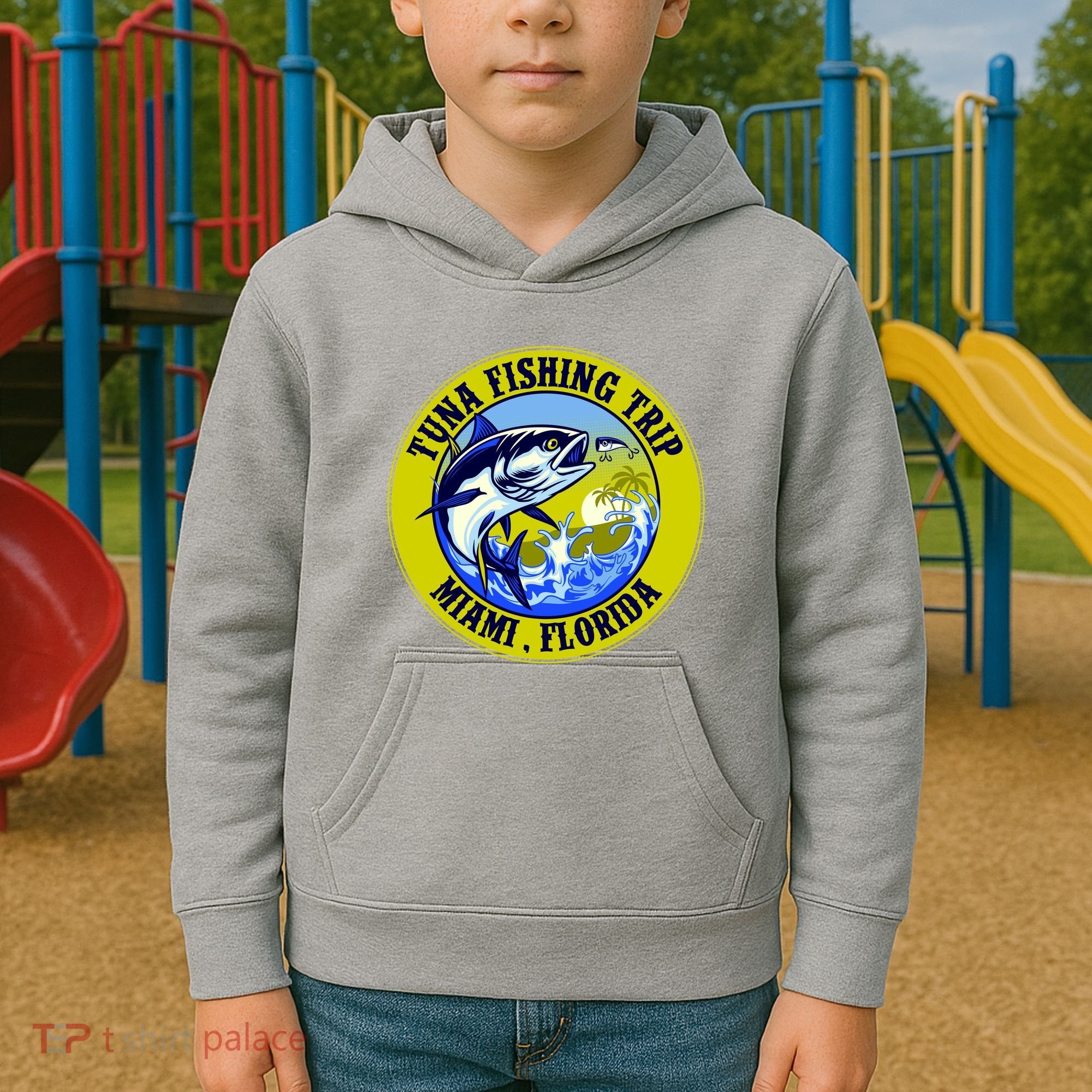 Tuna Fishing Trip Miami Florida Kids Hoodie