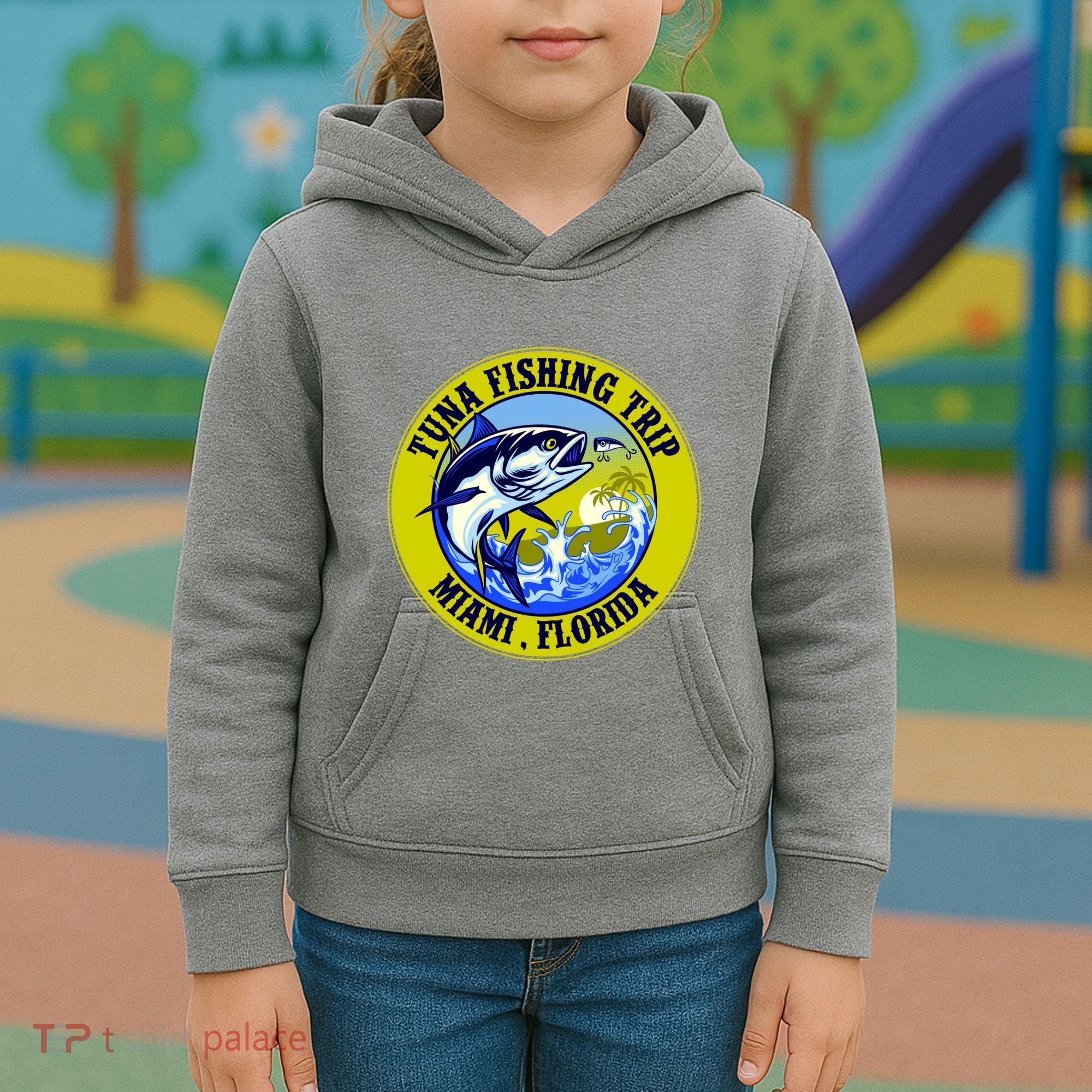 Tuna Fishing Trip Miami Florida Kids Hoodie