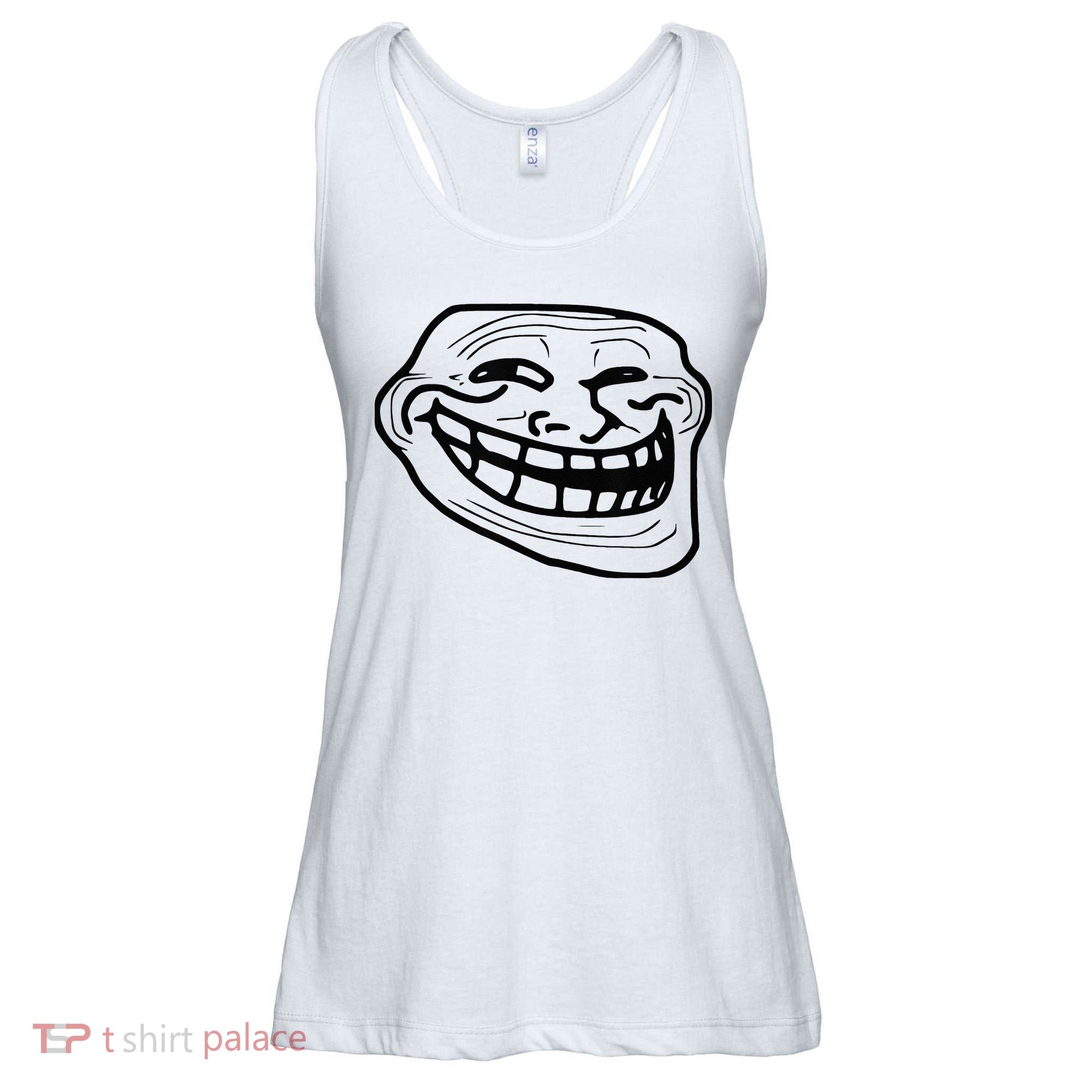 Troll Face Ladies Essential Flowy Tank