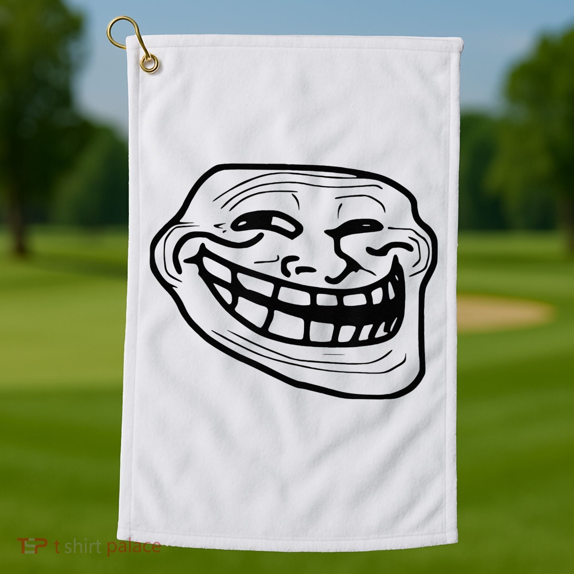 Troll Face Golf Towel