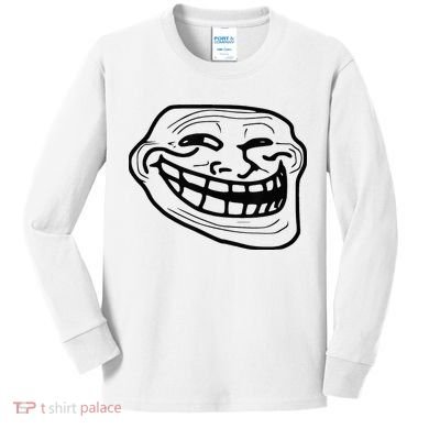 Troll Face Kids Long Sleeve Shirt