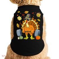 Turkey Fitness Thanksgiving Day Doggie Tank thumb 0