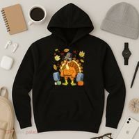 Turkey Fitness Thanksgiving Day Hoodie thumb 3