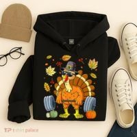 Turkey Fitness Thanksgiving Day Hoodie thumb 4
