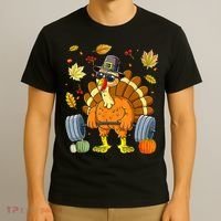 Turkey Fitness Thanksgiving Day T-Shirt thumb 3