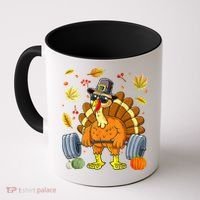 Turkey Fitness Thanksgiving Day Coffee Mug thumb 0