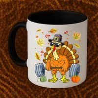 Turkey Fitness Thanksgiving Day Coffee Mug thumb 2