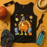 Turkey Fitness Thanksgiving Day Tank Top thumb 4