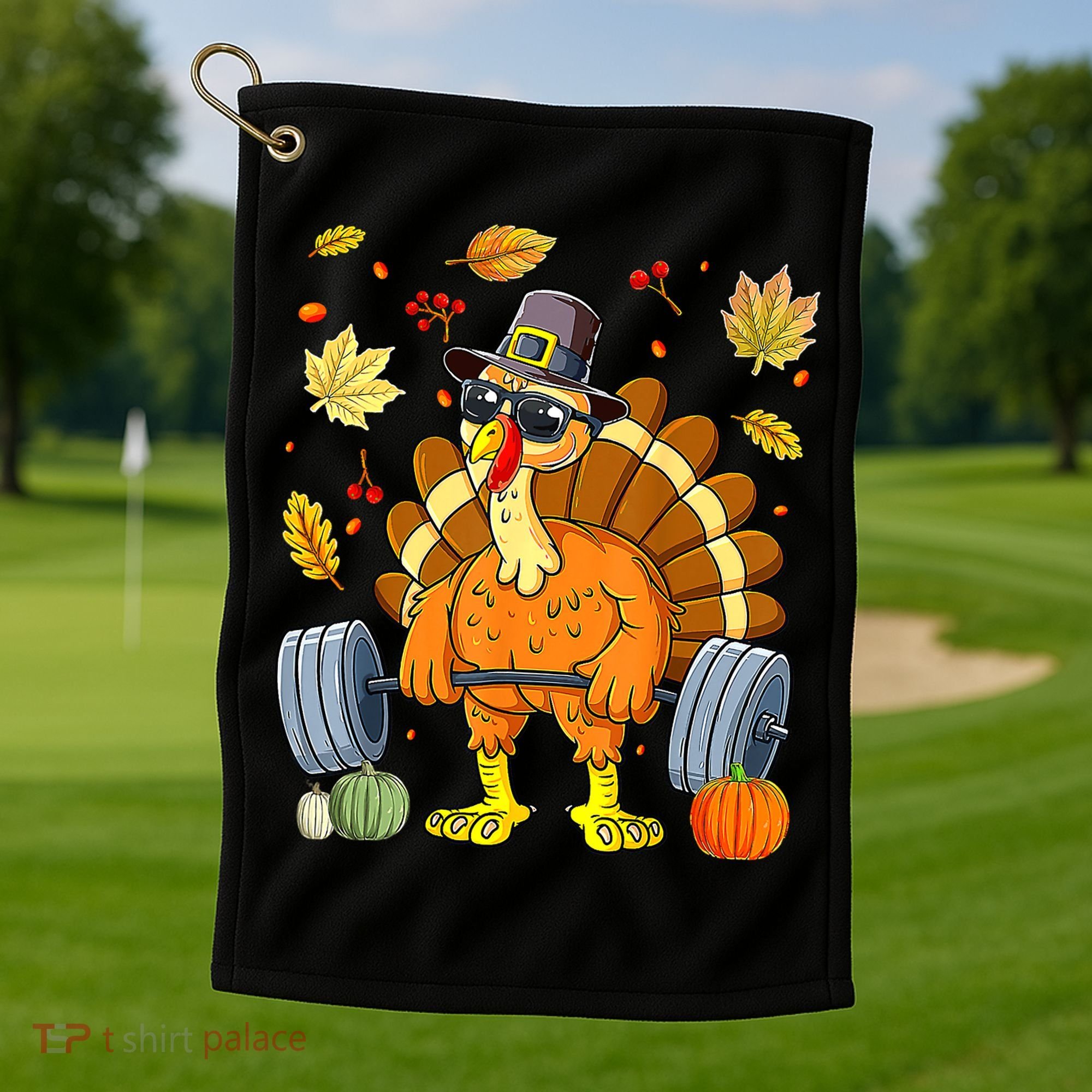 Turkey Fitness Thanksgiving Day Golf Towel