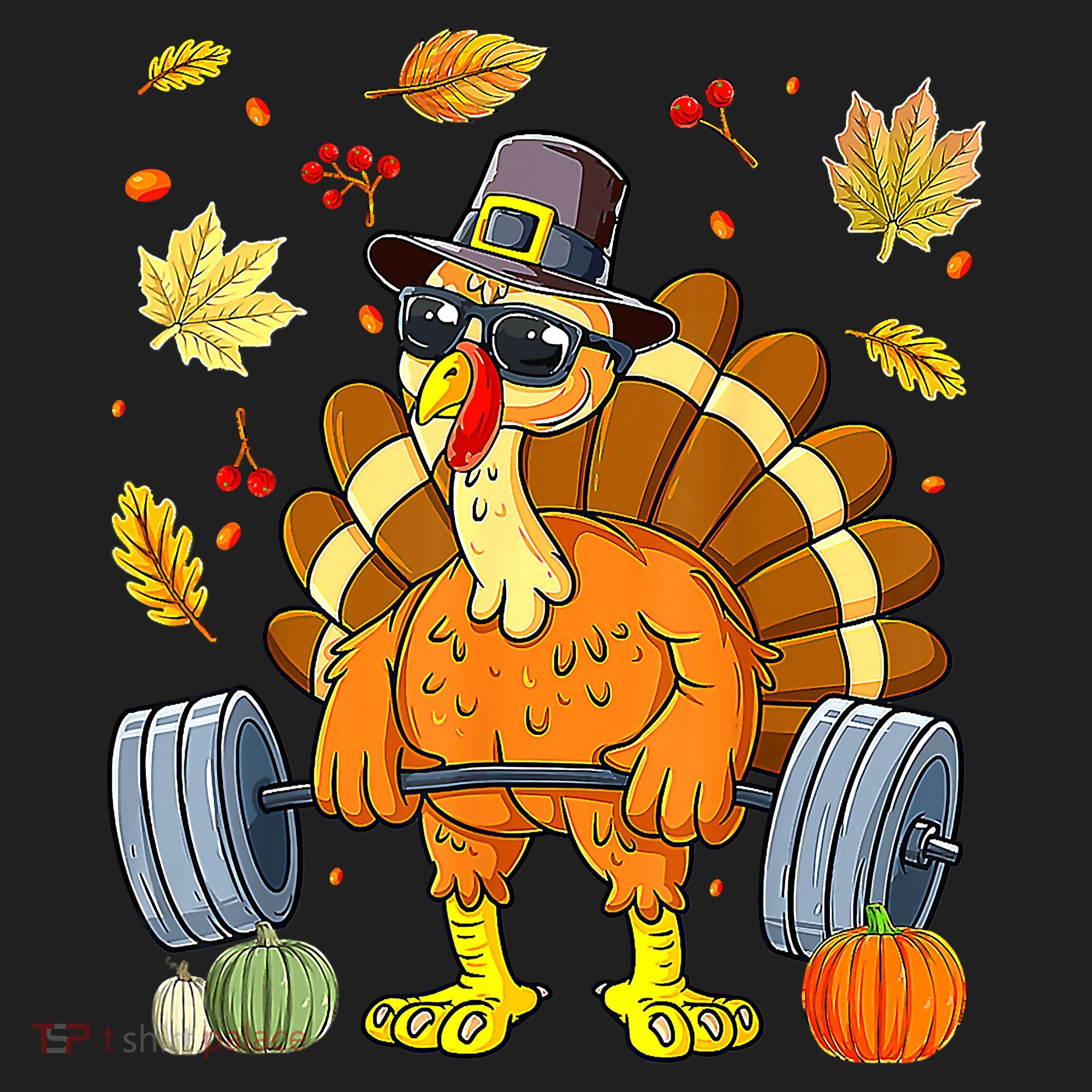 Turkey Fitness Thanksgiving Day Golf Towel