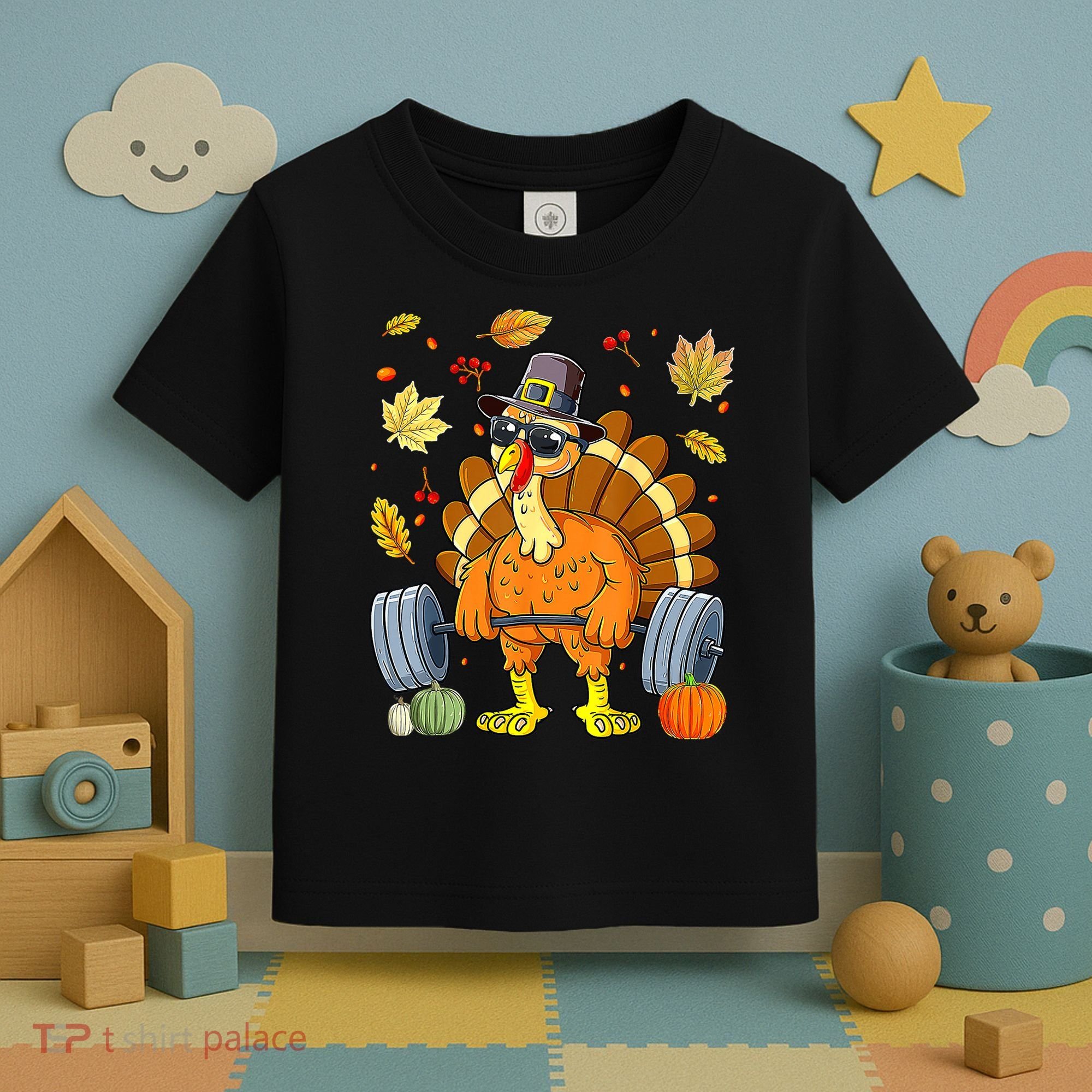 Turkey Fitness Thanksgiving Day Toddler T-Shirt