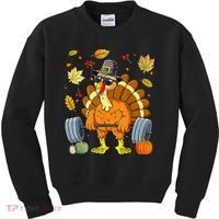 Turkey Fitness Thanksgiving Day Kids Sweatshirt thumb 0