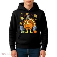 Turkey Fitness Thanksgiving Day Kids Hoodie thumb 4