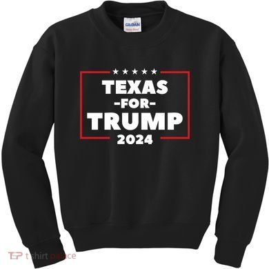 Texas For Trump 2024 Kids Sweatshirt