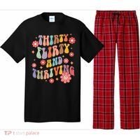 Thirty Flirty & Thriving Groovy 30th Birthday Retro 30 Years Pajama Set thumb 0