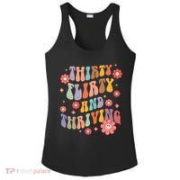 Thirty Flirty & Thriving Groovy 30th Birthday Retro 30 Years Ladies PosiCharge Competitor Racerback Tank thumb 0