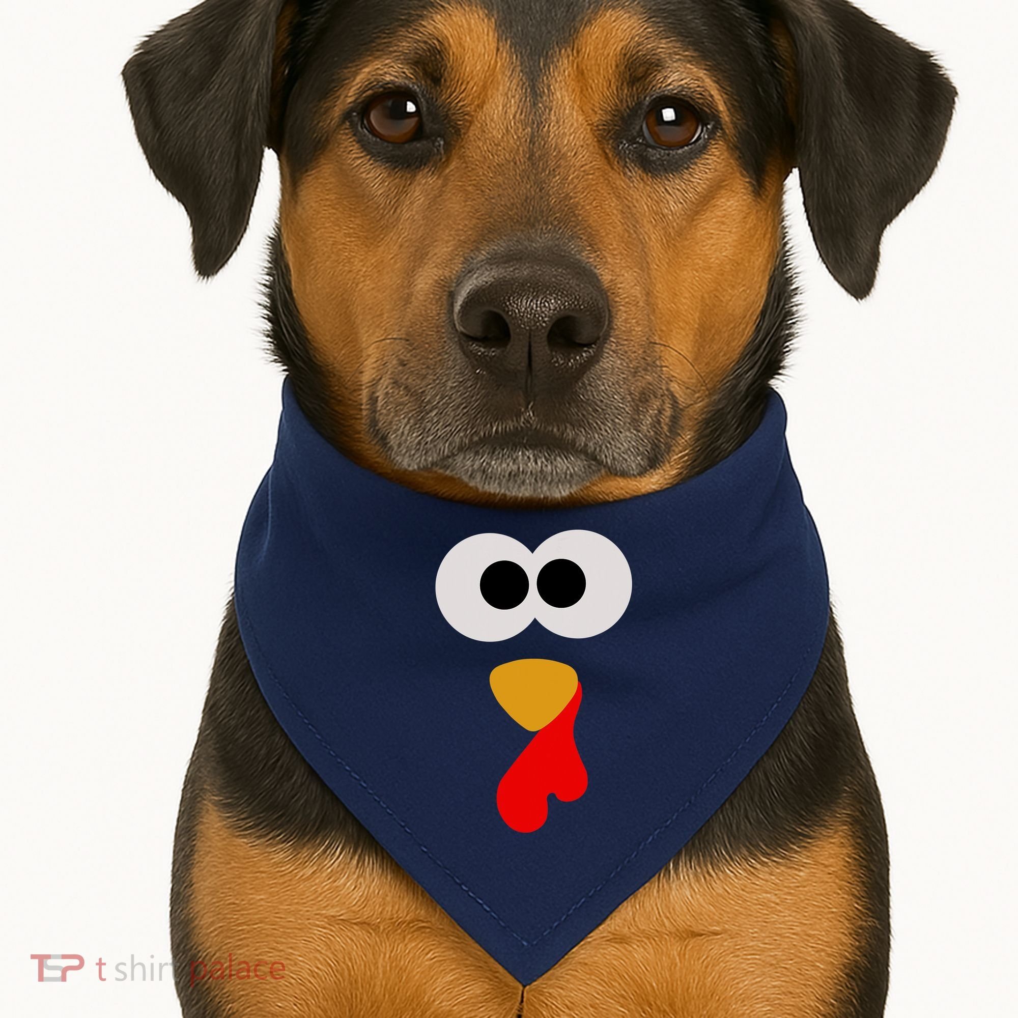 Turkey Face Thanksgiving Matching Family Costume Autumn USA-Made Doggie Bandana