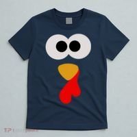 Turkey Face Thanksgiving Matching Family Costume Autumn T-Shirt thumb 5