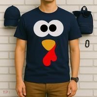 Turkey Face Thanksgiving Matching Family Costume Autumn T-Shirt thumb 6