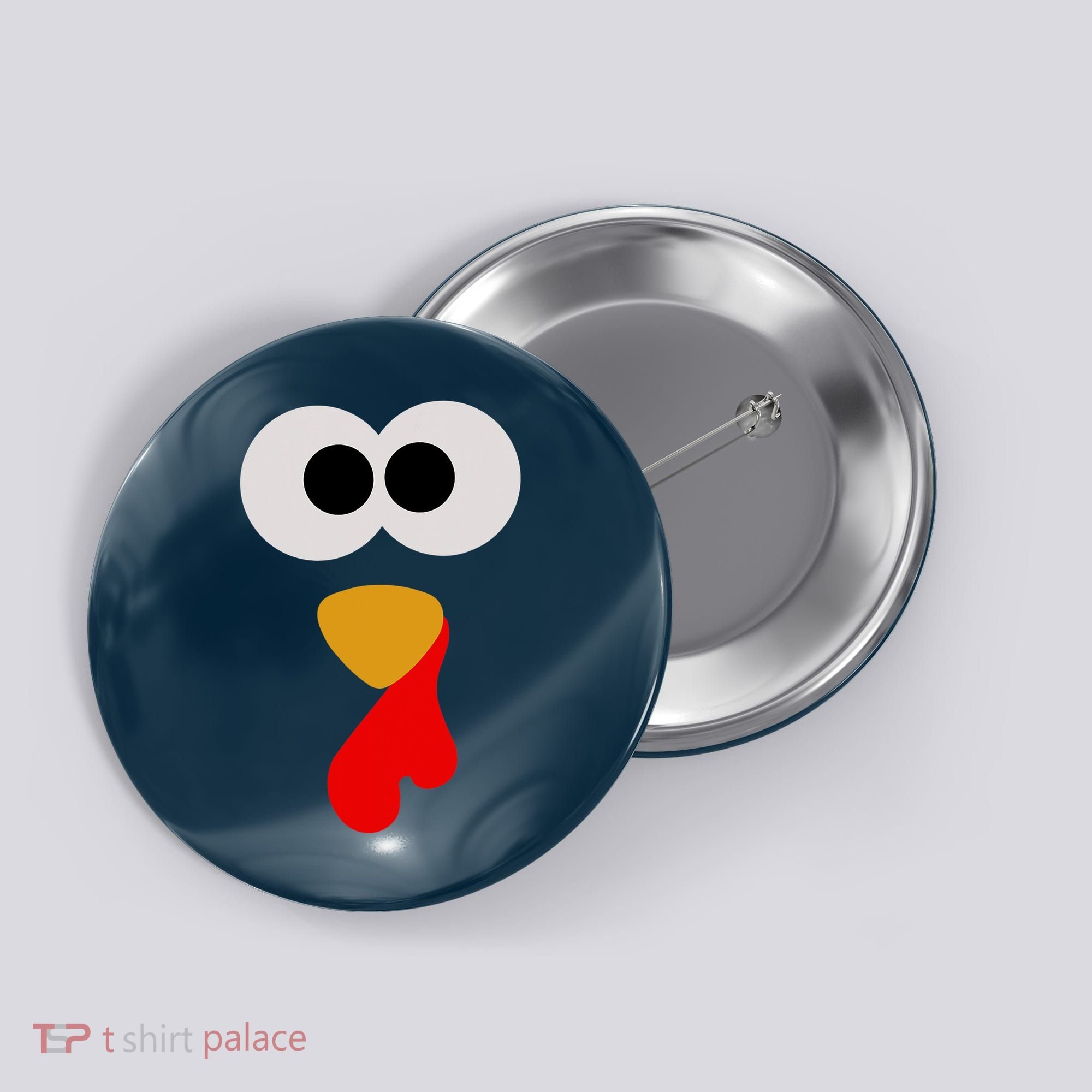 Turkey Face Thanksgiving Matching Family Costume Autumn Button