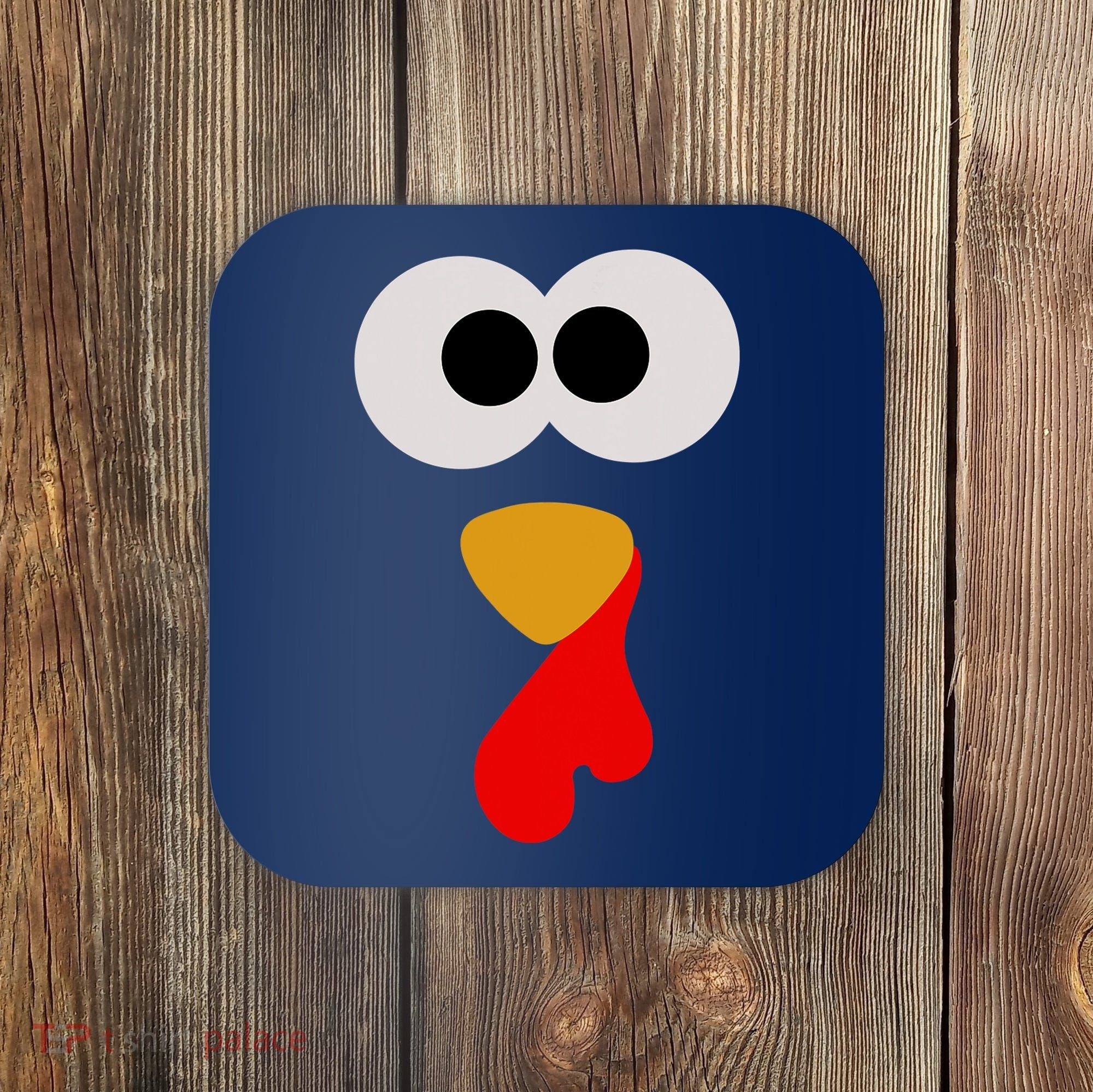 Turkey Face Thanksgiving Matching Family Costume Autumn Coaster
