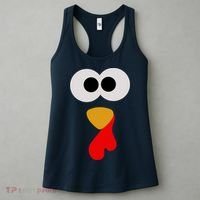Turkey Face Thanksgiving Matching Family Costume Autumn Women's Tank Top thumb 3