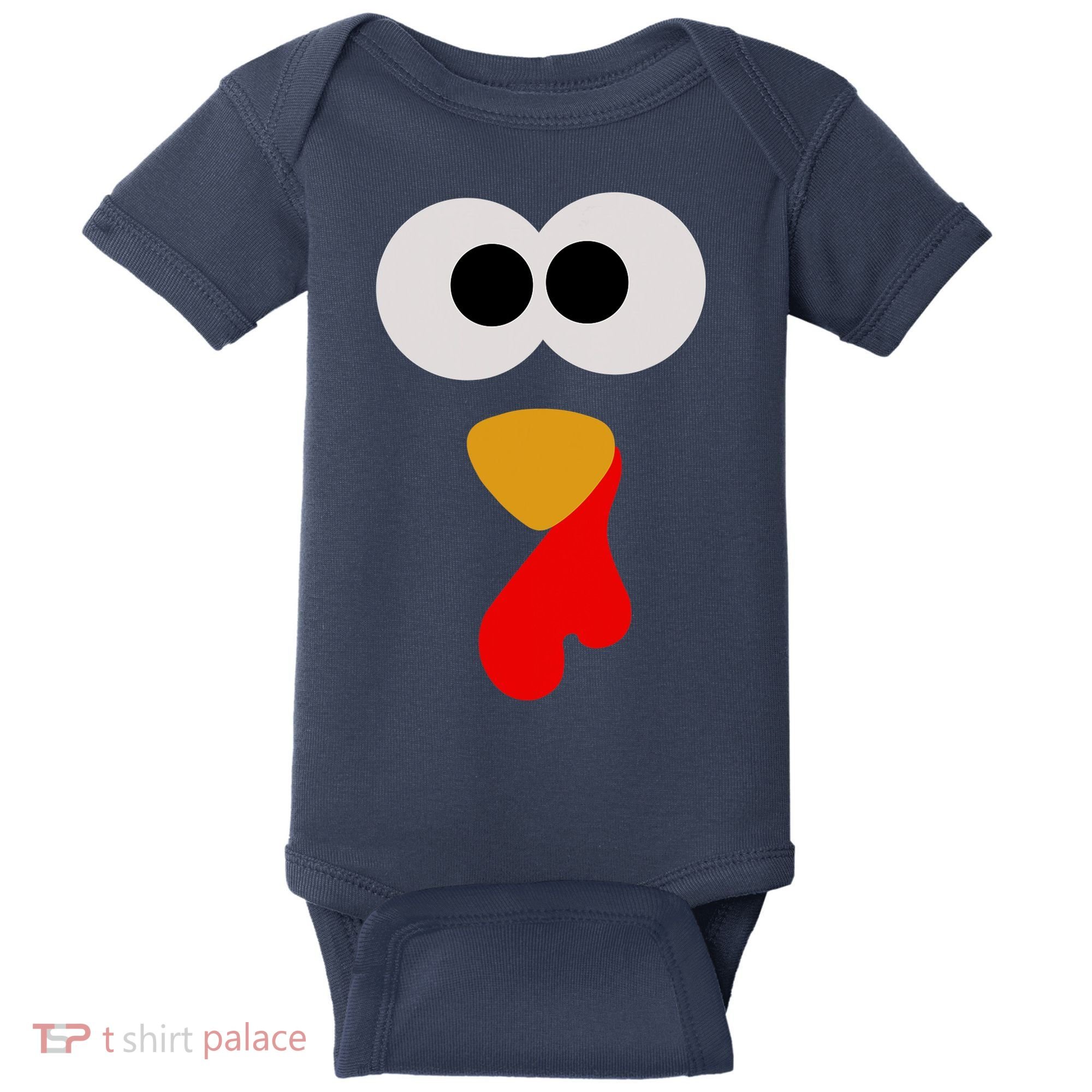 Turkey Face Thanksgiving Matching Family Costume Autumn Baby Bodysuit