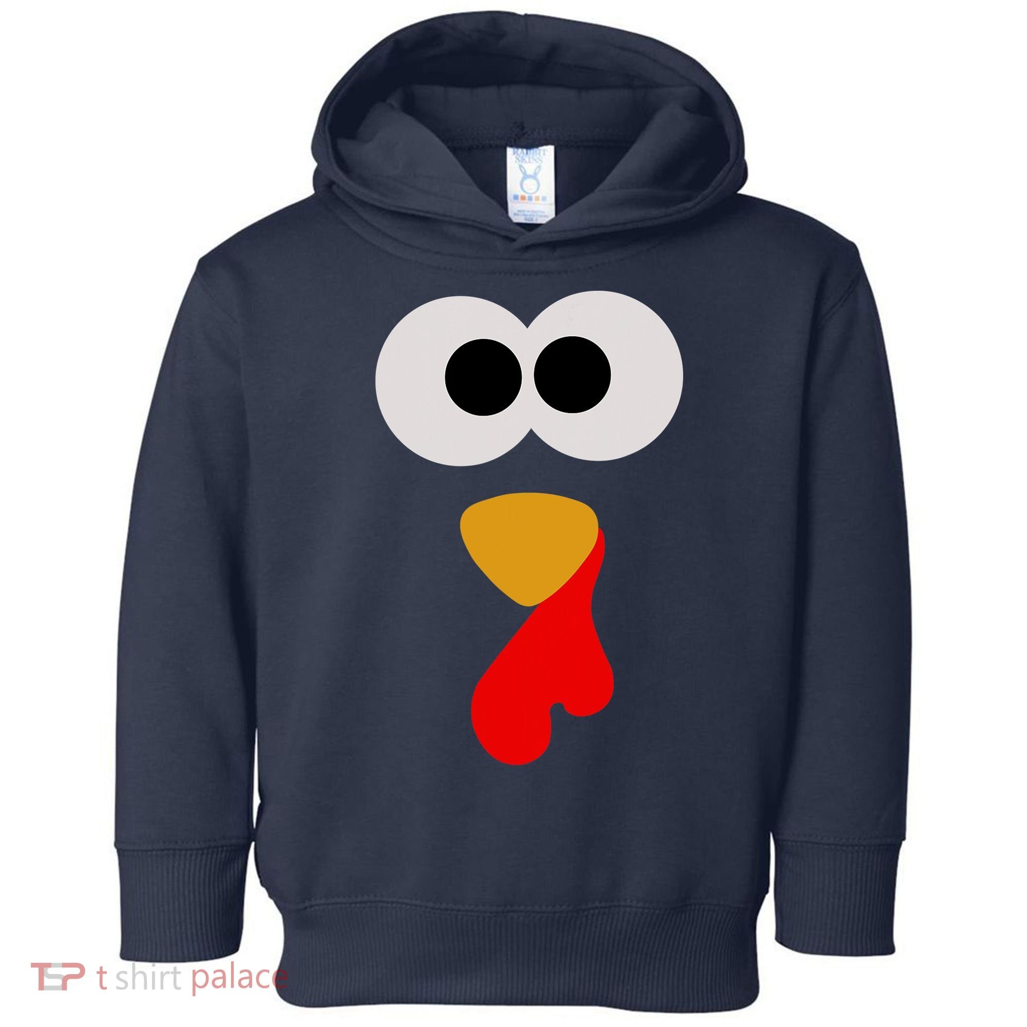 Turkey Face Thanksgiving Matching Family Costume Autumn Toddler Hoodie