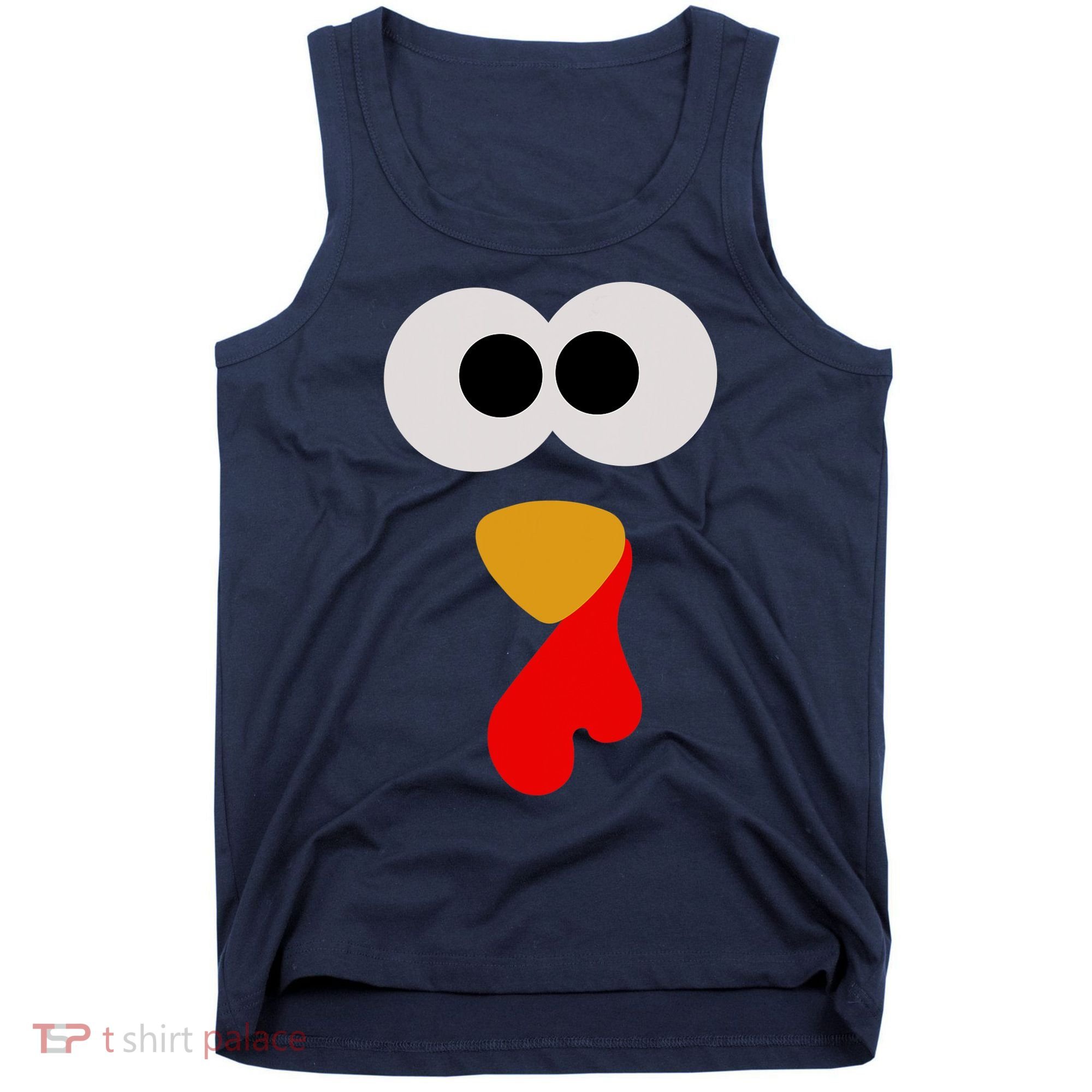 Turkey Face Thanksgiving Matching Family Costume Autumn Tank Top