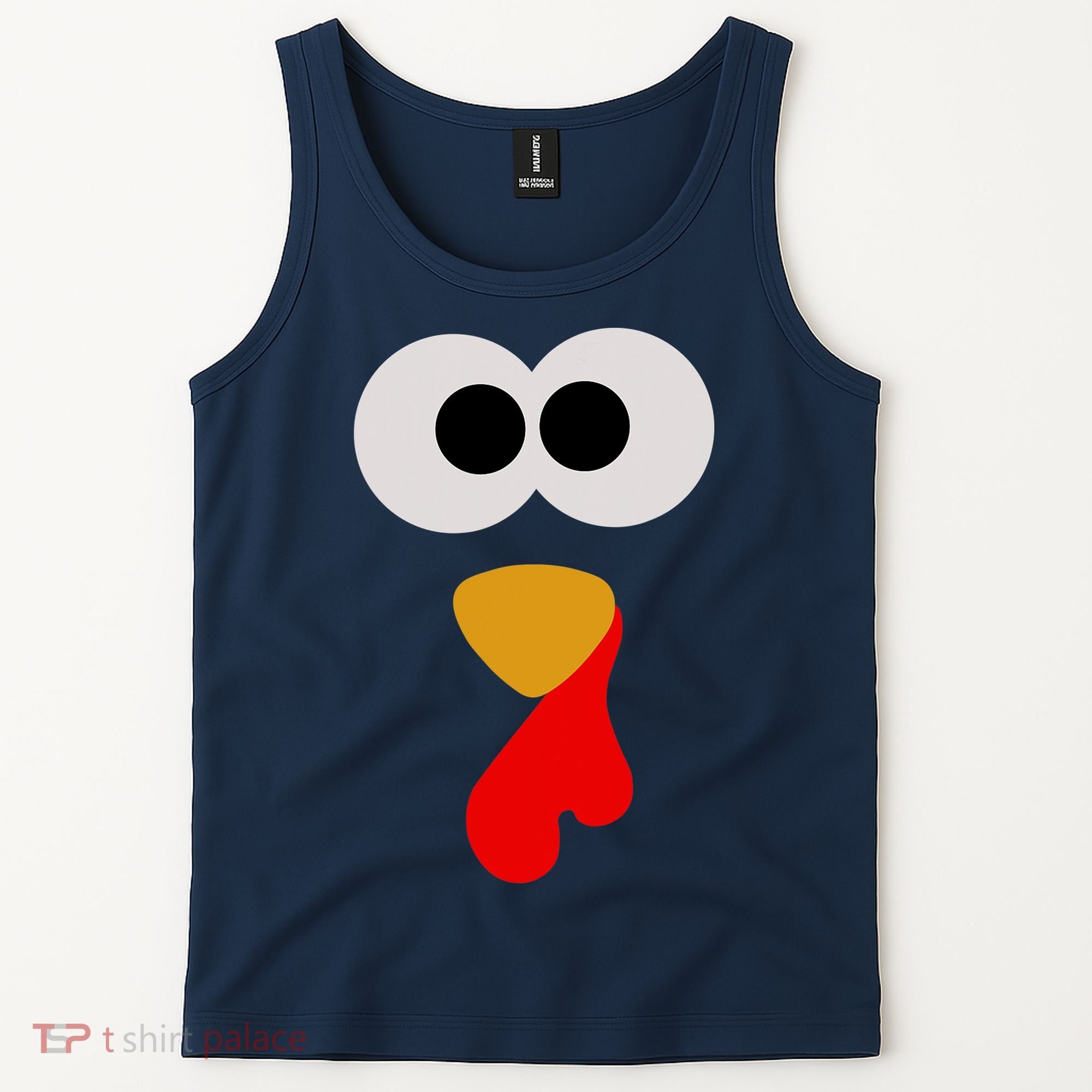 Turkey Face Thanksgiving Matching Family Costume Autumn Tank Top