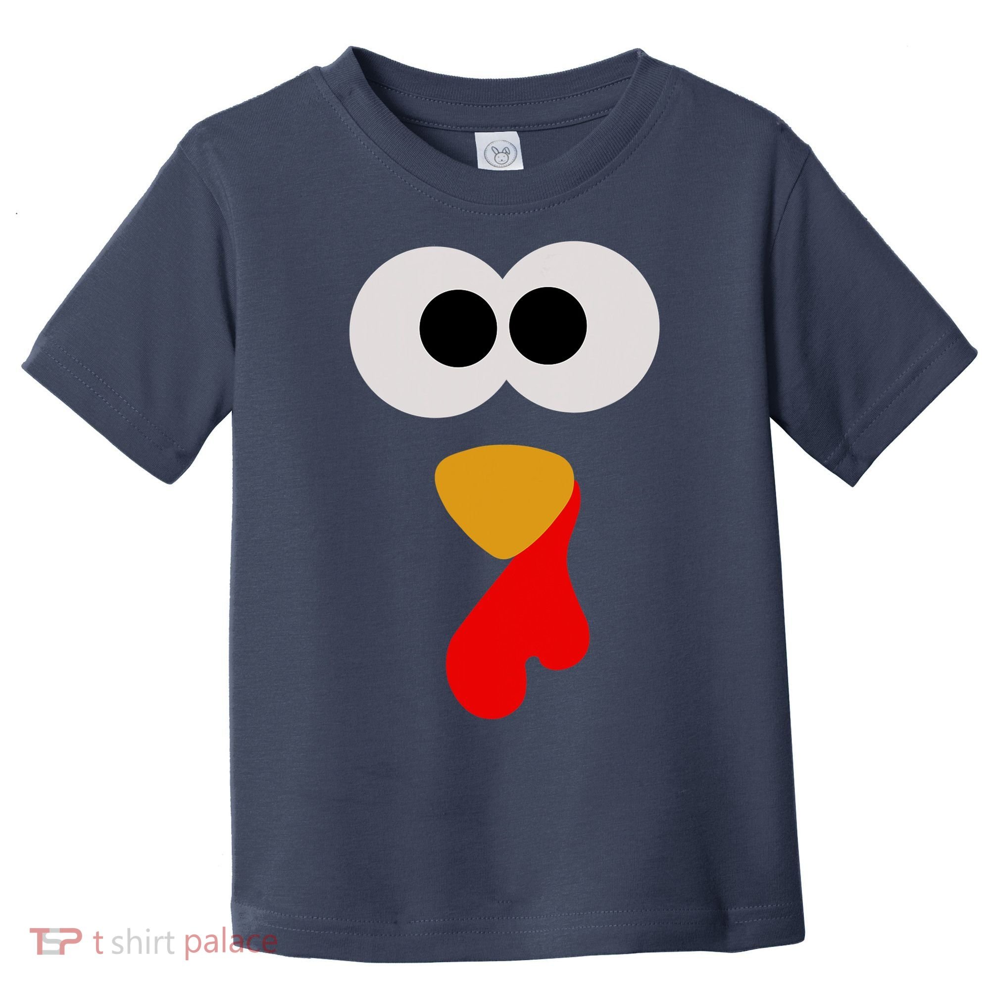 Turkey Face Thanksgiving Matching Family Costume Autumn Toddler T-Shirt