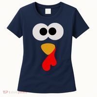 Turkey Face Thanksgiving Matching Family Costume Autumn Women's T-Shirt thumb 0