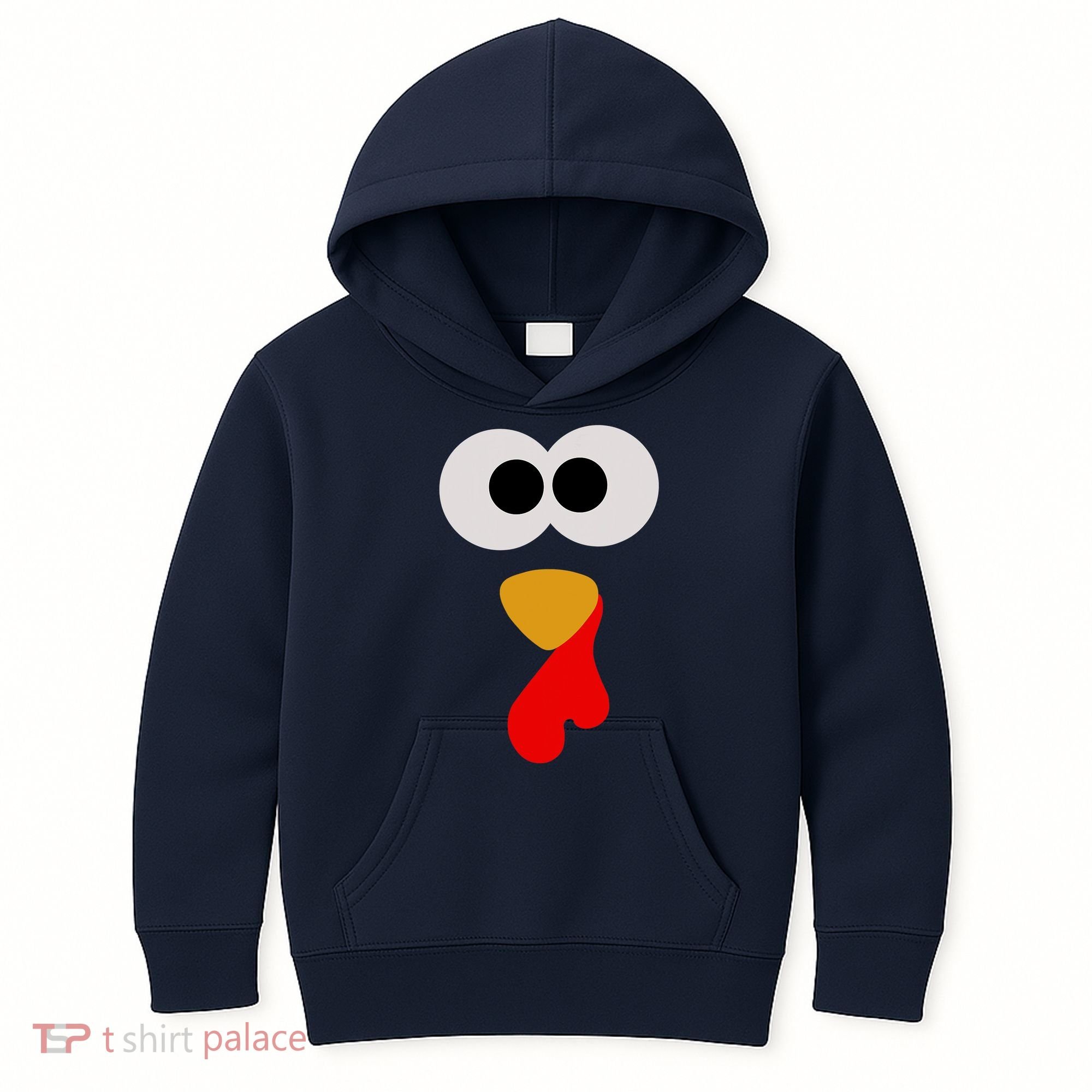 Turkey Face Thanksgiving Matching Family Costume Autumn Kids Hoodie