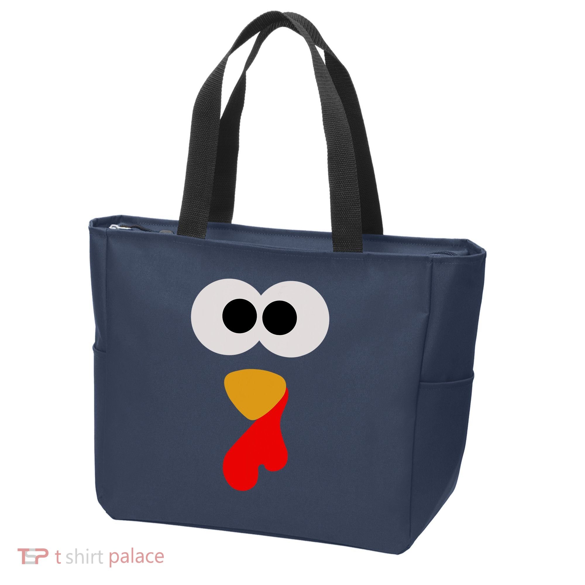 Turkey Face Thanksgiving Matching Family Costume Autumn Tote Bag