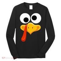 Turkey Face Thanksgiving Costume Family Outfits Matching Fun Long Sleeve Shirt thumb 0