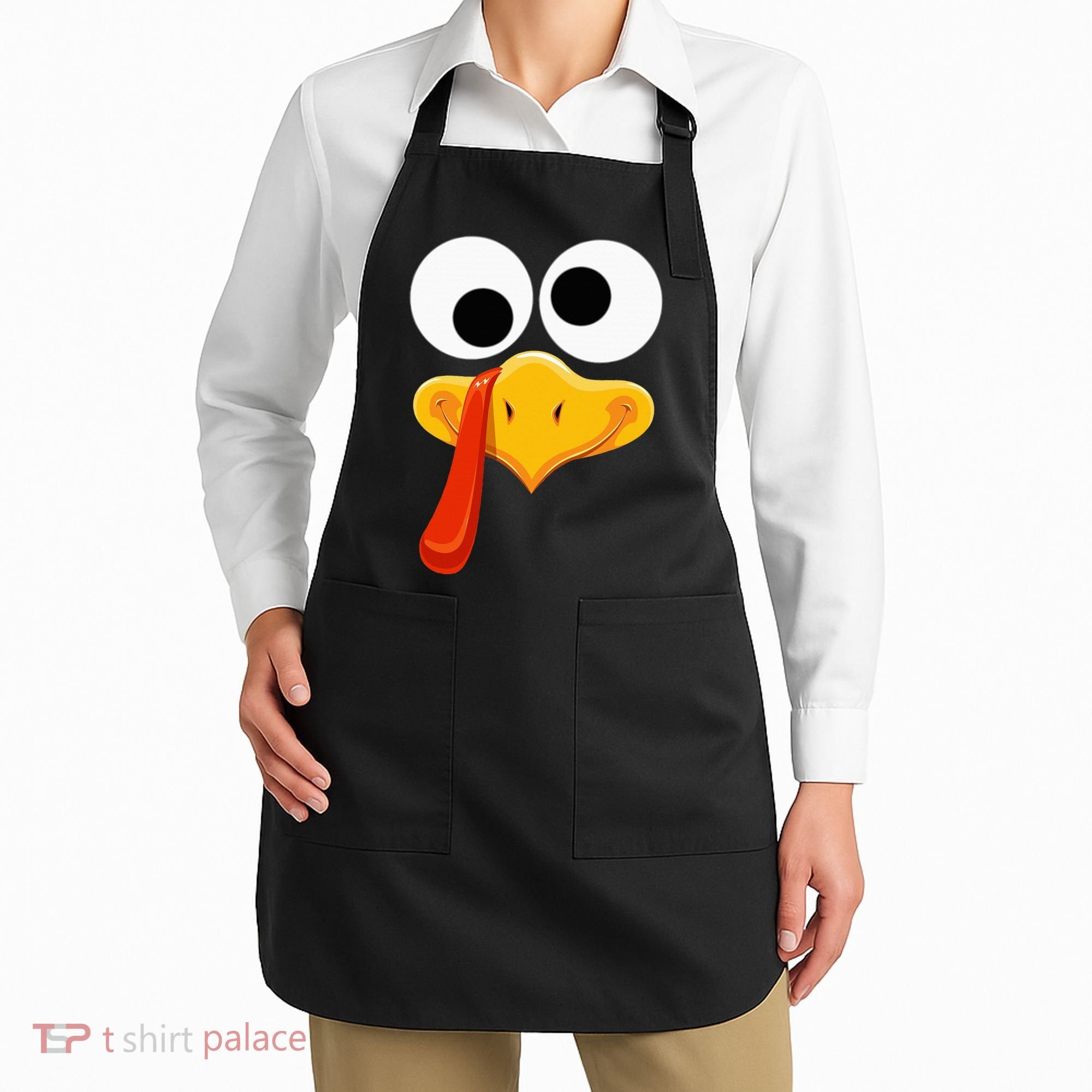 Turkey Face Thanksgiving Costume Family Outfits Matching Fun Apron