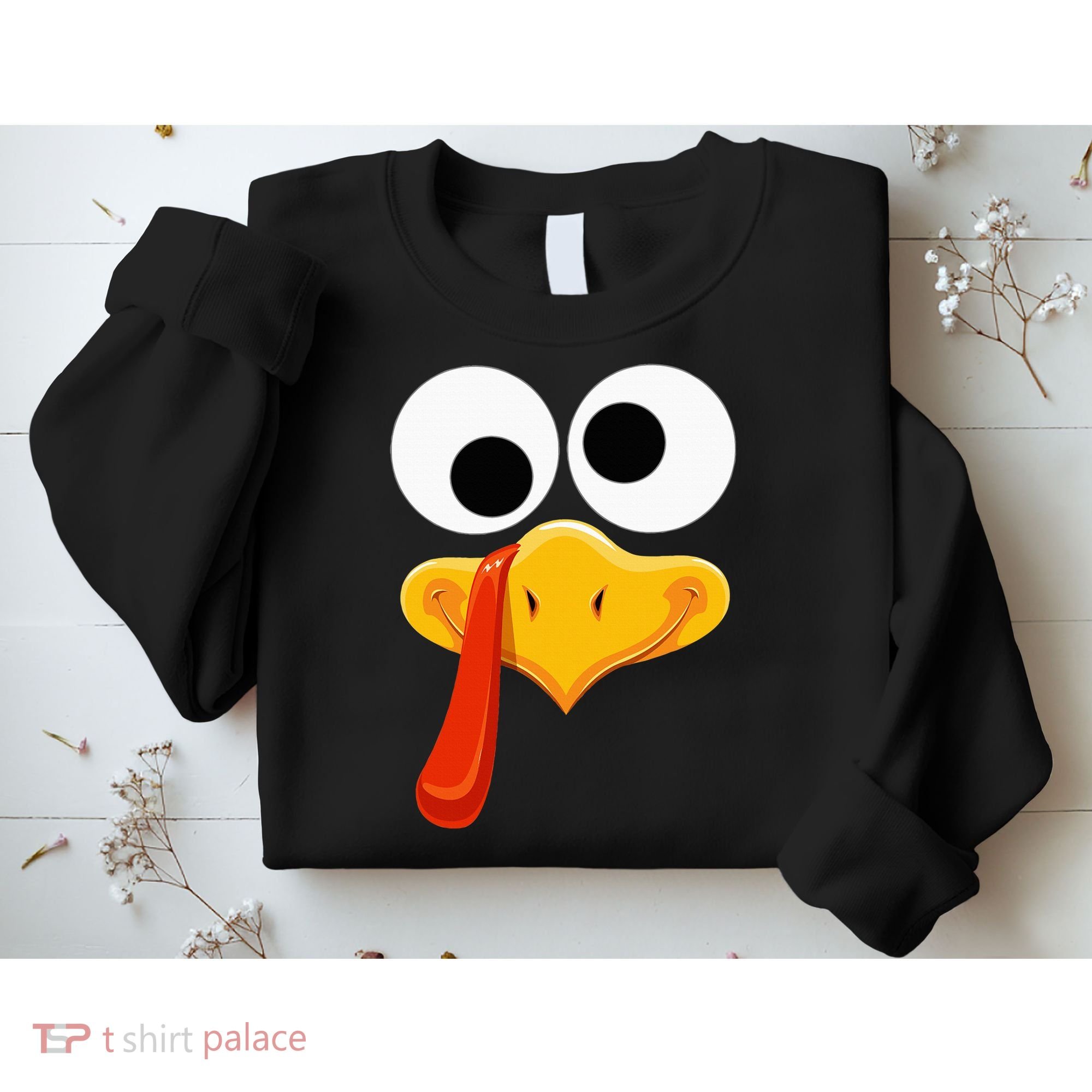 Turkey Face Thanksgiving Costume Family Outfits Matching Fun Sweatshirt