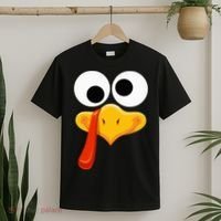 Turkey Face Thanksgiving Costume Family Outfits Matching Fun T-Shirt thumb 2