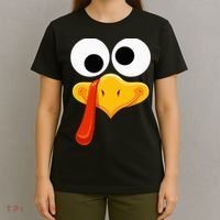 Turkey Face Thanksgiving Costume Family Outfits Matching Fun T-Shirt thumb 4