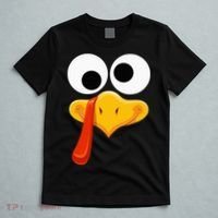 Turkey Face Thanksgiving Costume Family Outfits Matching Fun T-Shirt thumb 5