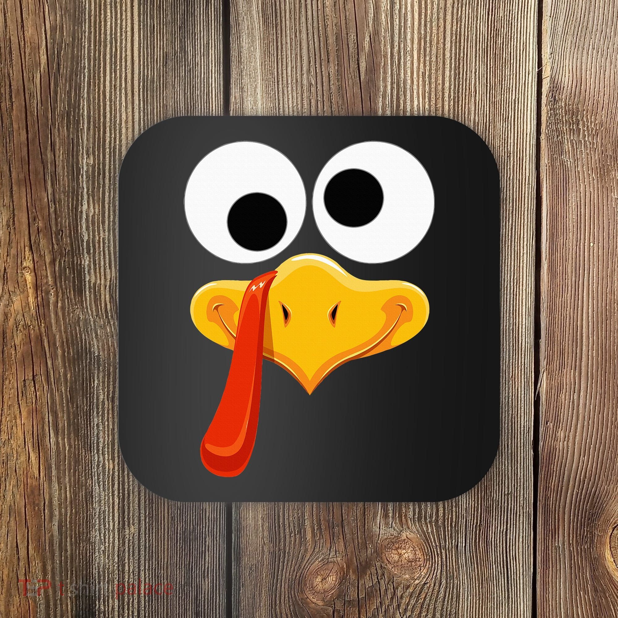 Turkey Face Thanksgiving Costume Family Outfits Matching Fun Coaster