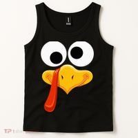 Turkey Face Thanksgiving Costume Family Outfits Matching Fun Tank Top thumb 2