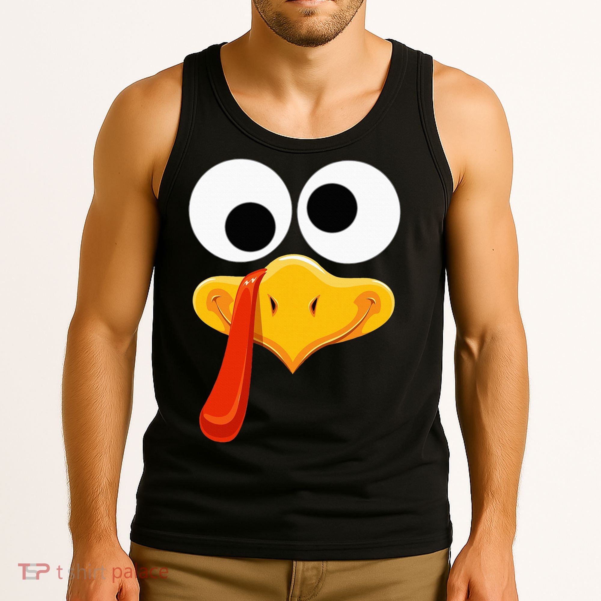 Turkey Face Thanksgiving Costume Family Outfits Matching Fun Tank Top