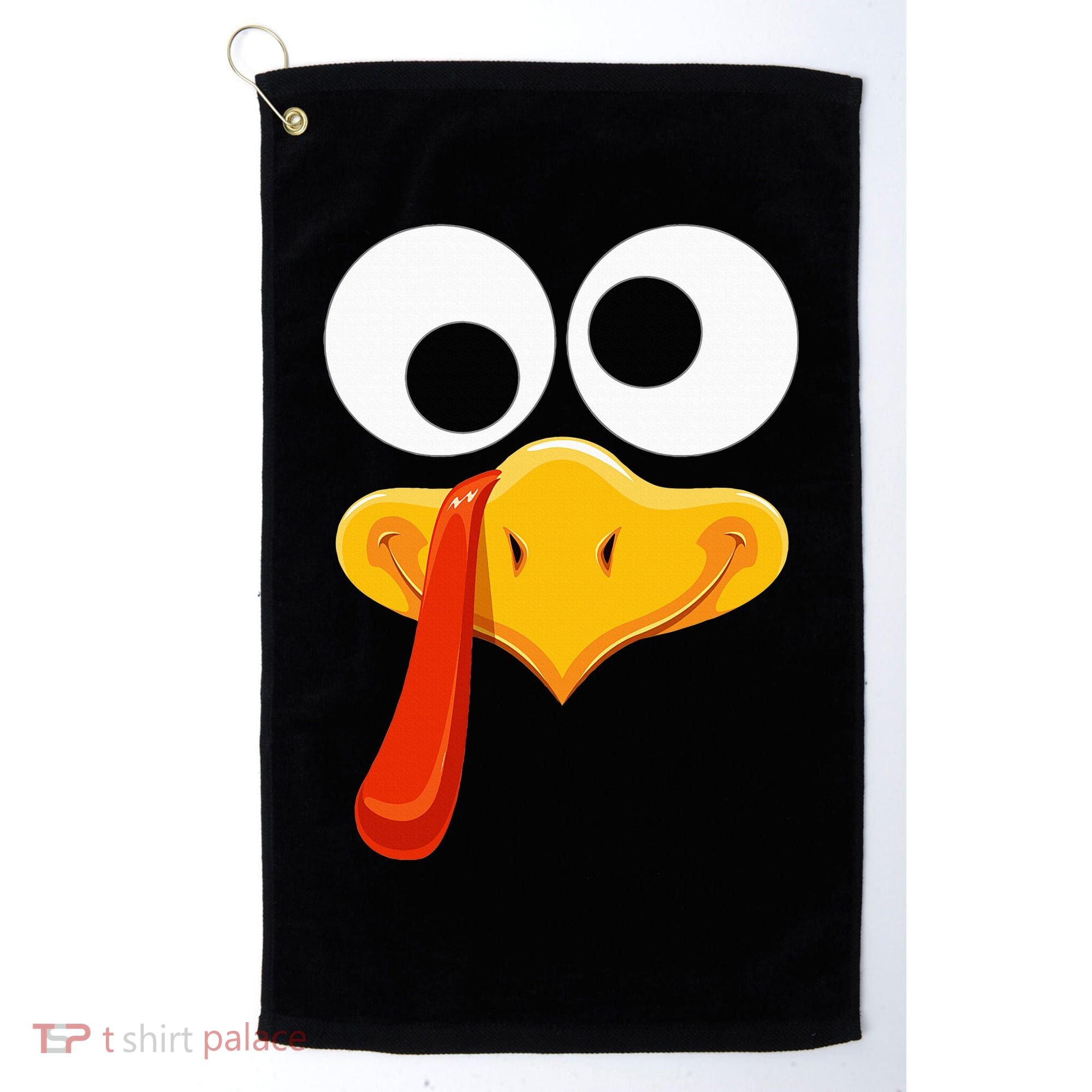 Turkey Face Thanksgiving Costume Family Outfits Matching Fun Golf Towel