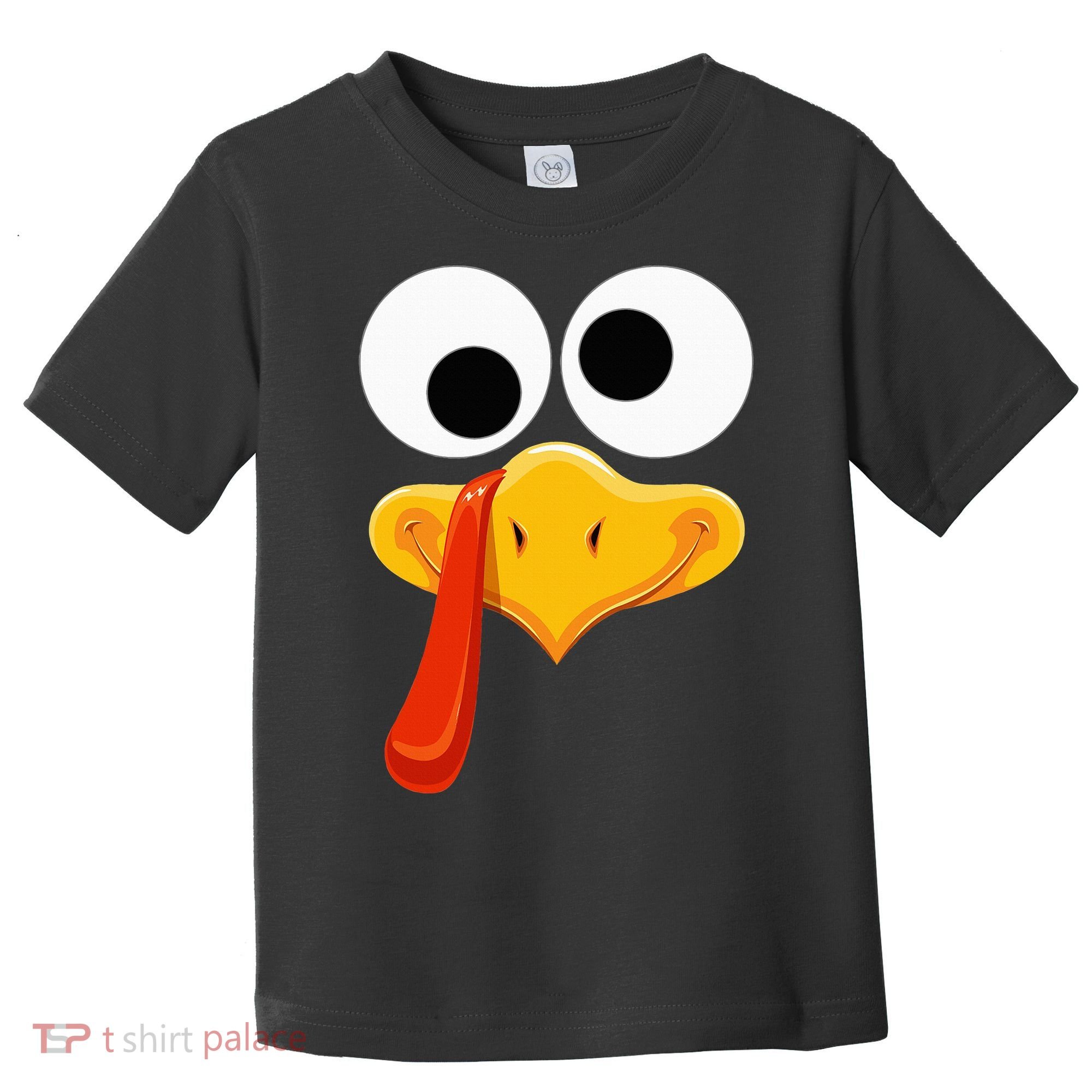 Turkey Face Thanksgiving Costume Family Outfits Matching Fun Toddler T-Shirt