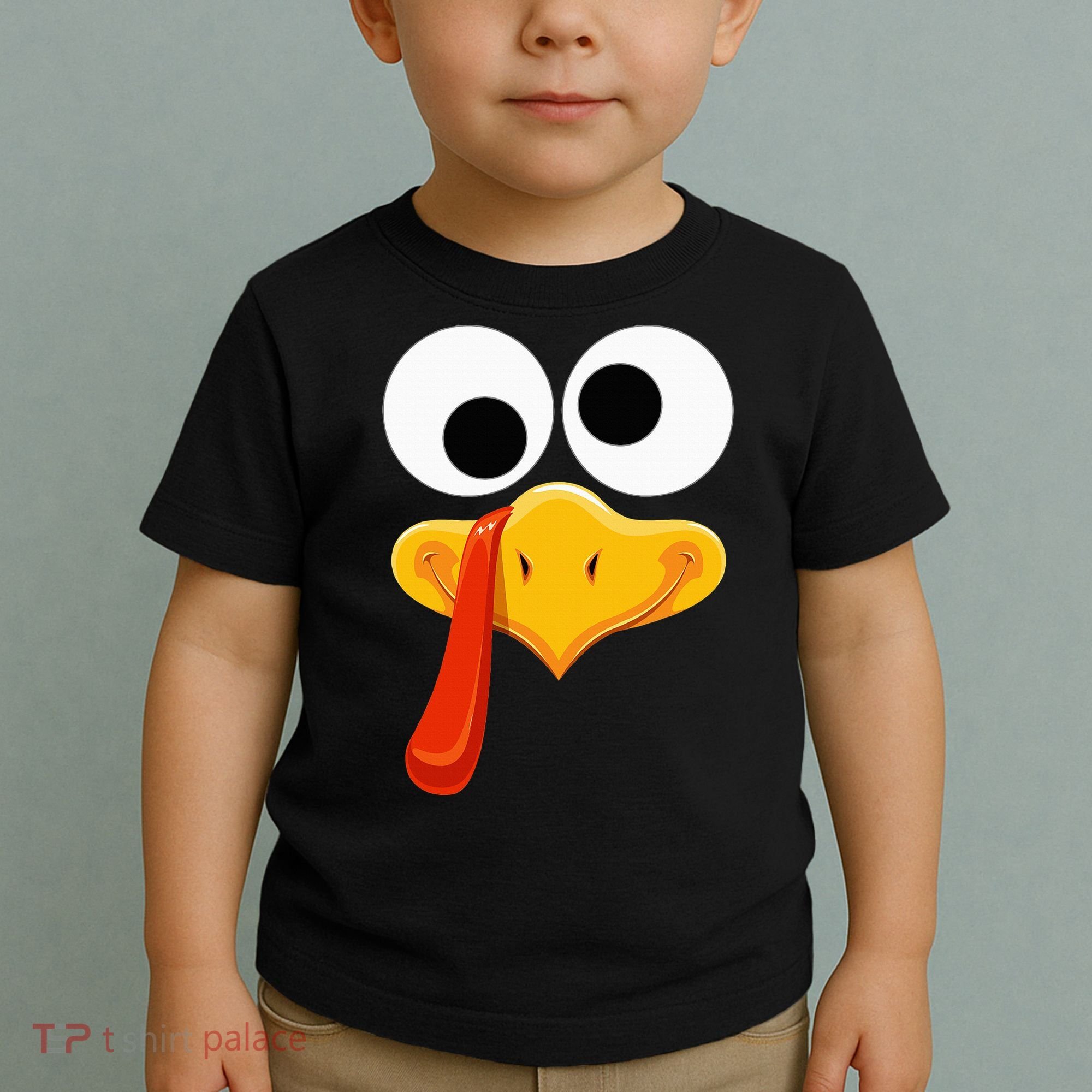 Turkey Face Thanksgiving Costume Family Outfits Matching Fun Toddler T-Shirt