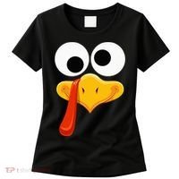 Turkey Face Thanksgiving Costume Family Outfits Matching Fun Women's T-Shirt thumb 0