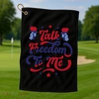Talk Freedom To Me Golf Towel thumb 1
